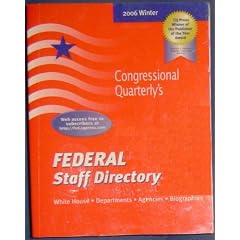 Federal Staff Directory 2006/Winter (Federal Staff Directory Winter)