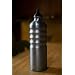Oggi Lustre Aluminum Sport Water Bottle with Screw Top Loop Cap & Caribiner Clip-26 oz (Black)