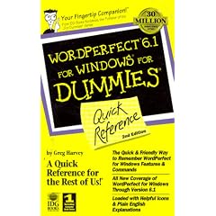 Wordperfect 6.1 for Windows for Dummies Quick Reference