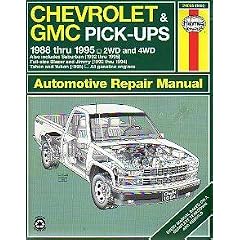 Chevrolet & GMC Pick-Ups 1988 Thru 1995 Suburban, Blazer, Jimmy, Tahoe & Yukon 1988-1995 2 WD & 4WD 1992-1995 Gasoline engines only Automotive Repair Manual Haynes Automobile Repair Manual