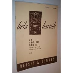 Bartok: 44 Duets Volume I (No. 1-25) for Two Violins
