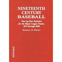 Nineteenth Century Baseball: Year-By-Year Statistics for the Major League Teams, 1871 Through 1900