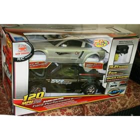 1:6 UPV 19.2 Volt Battery Pack and Charger Black Ford STV Lightning and Silver Ford Mustang GT