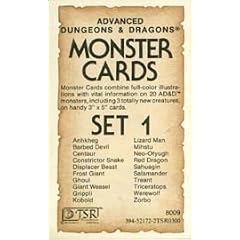 Advanced Dungeons & Dragons Monster Cards Set #1