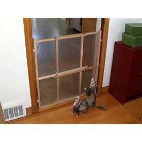 North States Clear Choice Extra Tall Wood Gate - Pressure Mount