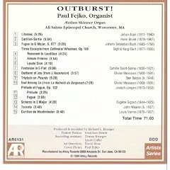 Outburst! - works for Organ on the Aeolian Skinner Organ at All Saints Episcopal Church, Worcester, Massachusetts