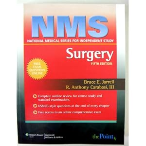Click here to buy NMS Surgery (The National Medical Series for Independent Study) by Bruce E Jarrell, R. Anthony Carabasi, and Eugene Kennedy.