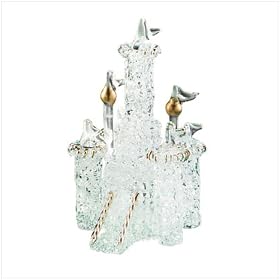 Wedding Cake Toppers : Glass Cinderella Castle Caketop