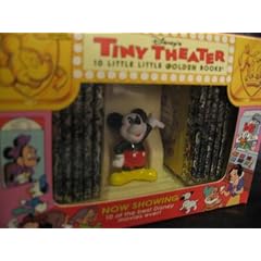 Disney's Tiny Theater/10 Little Little Golden Books With Mickey Mouse Figurine: 10 Little Little Golden Books
