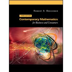 Click here to buy Contemporary Mathematics for Business and Consumers with 2003 Tax Update by Robert Brechner.