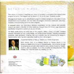 Click here to buy Detox in a Box a Program for Greater Health and Vitality by Mar Hyman MD.