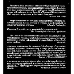 The Japanese Automobile Industry: Technology and Management at Nissan and Toyota (Harvard East Asian Monographs)