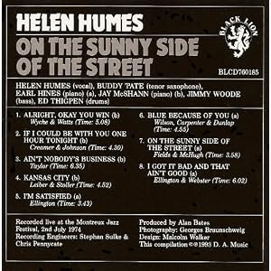 On the Sunny Side of the Street by Helen Humes (Audio CD - 1993)