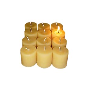 Beeswax Votive Candle, (Pack of 9) by 