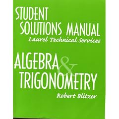 Student Solutions Manual Algebra & Trigonometry