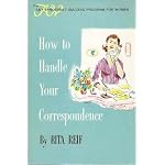 How to handle your correspondence (Amy Vanderbilt Success Program for Women) book cover