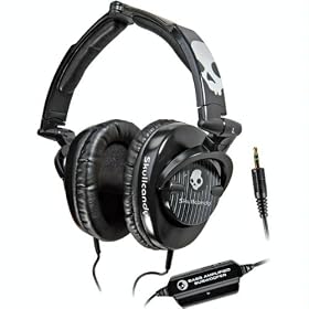 Skullcandy SCS-SCBP3.5 
Skullcrushers Subwoofer Stereo Headphones (Black Pinstripe)