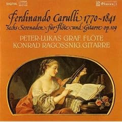 Carulli - Six Serenades for Flute & Guitar op 109 (Sechs Serenaden fur Hote und Gitarre) (Claves)