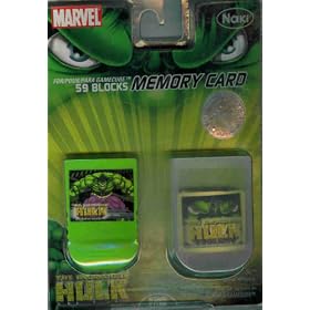 The Incredible Hulk 59 Block Memory Card For GameCube With Storage Case by