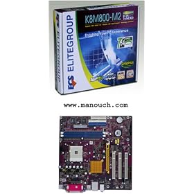 ECS K8M800-M2 Via Socket 754 MicroATX Motherboard / Audio / AGP 8x/4x / Ethernet LAN / USB 2.0 / Serial ATA / CNR