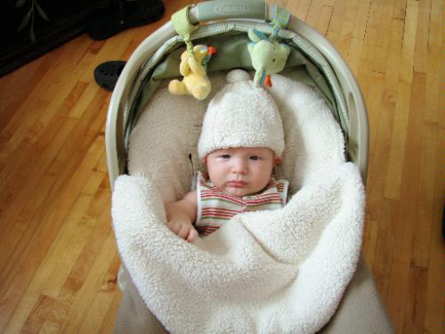 JJ Cole Bundle Me Shearling Baby Hat