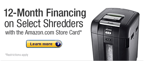 12-Month Financing on Select Shredders with the Amazon.com Store Card