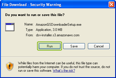 Internet Explorer save dialog box