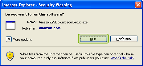 Windows security dialog box