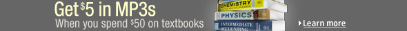 Buy $50 in Textbooks, Get $5 Towards MP3s