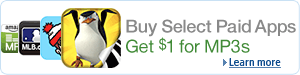 Buy a Paid App in the Amazon Appstore, get $1 in MP3 Credit