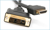 Picture of an HDMI-to-DVI cable