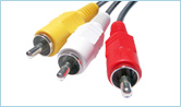 Picture of a RCA video and audio cables