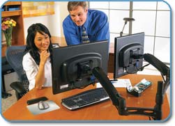 3M MA220MB Easy-Adjust Dual Monitor Arm