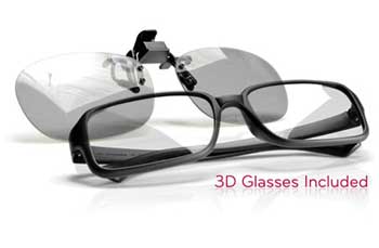 TWO PAIRS OF 3D GLASSES INCLUDED
