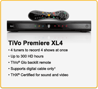 TiVo Premiere XL4: 4 tuners, 300HD hours