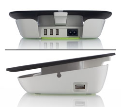 F7C008ad Conserve Valet Energy Saving USB Charging Station - Side and Back