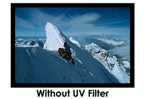 This is a picture to show you what a scene would look like without a UV filter