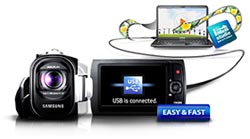 Samsung F54 16GB Flash Memory 52x Zoom Camcorder Product Shot