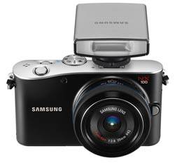 Samsung NX100 14.6 Megapixel Interchangeable Lens Digital Camera Including Kit with Flash product shot