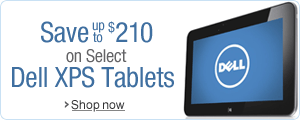 Save up to $210 on Select Dell XPS Tablets