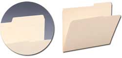 Reinforced 2/5-Cut Top Tab File Folders in Manila (Letter) 10386