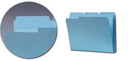 Reinforced 1/3-Cut Top Tab File Folders in Blue (Letter) 12034