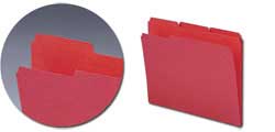Reinforced 1/3-Cut Top Tab File Folders in Red (Letter) 12734