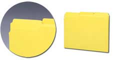 Reinforced 1/3-Cut Top Tab File Folders in Yellow (Letter) 12934