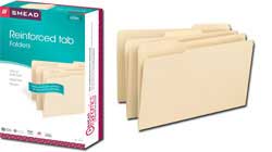 Reinforced 1/3-Cut Top Tab File Folders in Manila (Legal) 15334