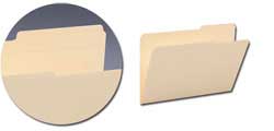 Reinforced 2/5-Cut Top Tab File Folders in Manila (Legal) 15386