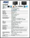 AOC e2752Vh 27-Inch Class Slim 2ms LED Monitor