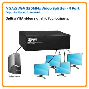 Split a VGA Video Signal to Four Outputs