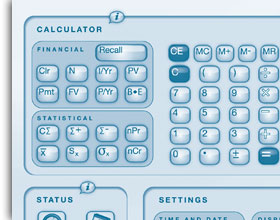 Convenient access to a paper calculator or your smartpen settings.