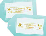 Labeled gift tags